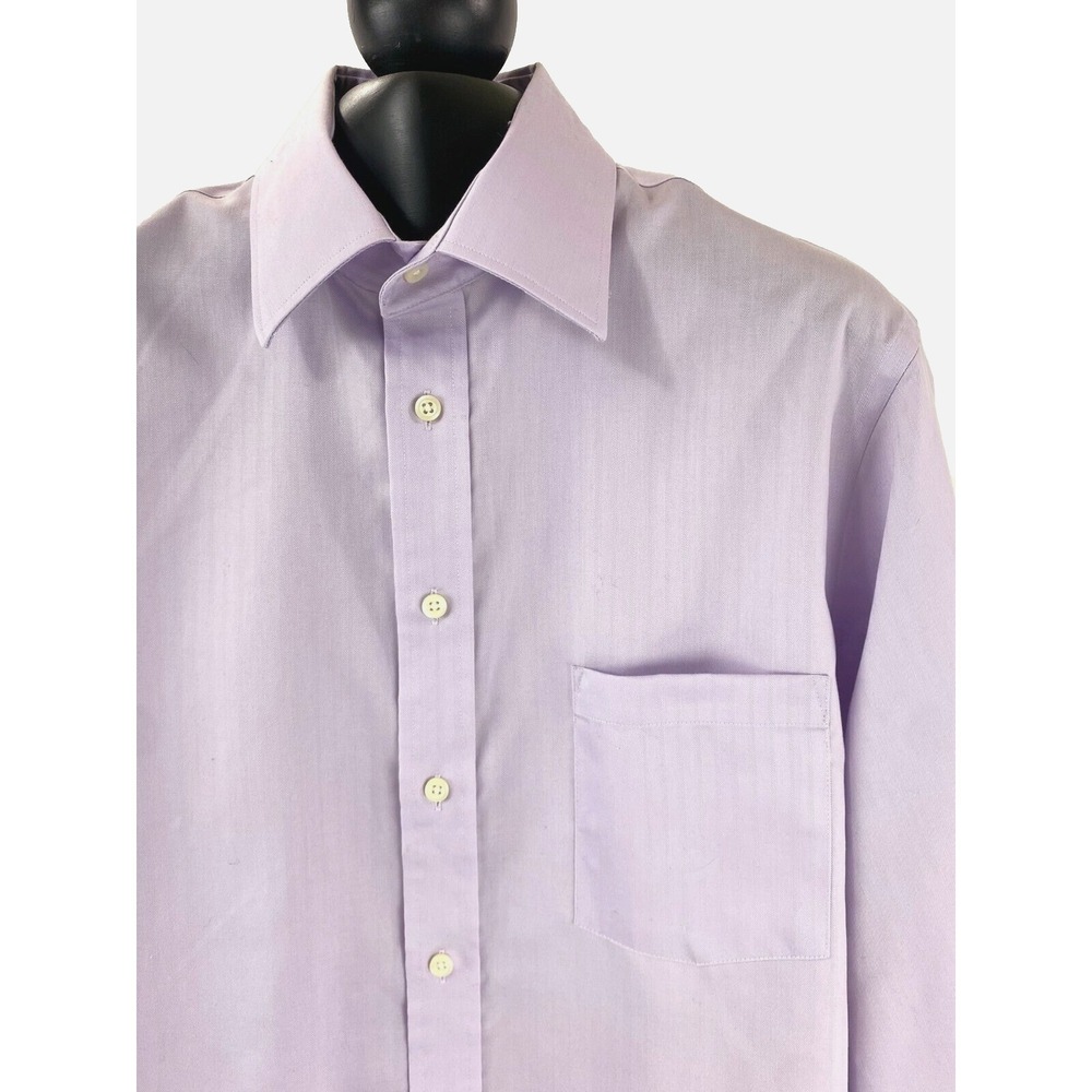 Joseph Abboud Long Sleeve Dress Shirt Mens 16 T 36 - 37 Non-Iron Lilac Easy Care
